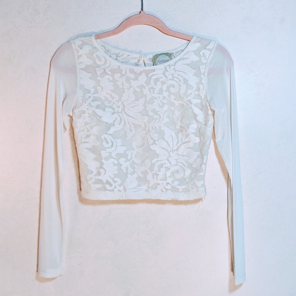 Lace+Chiffon Top | S